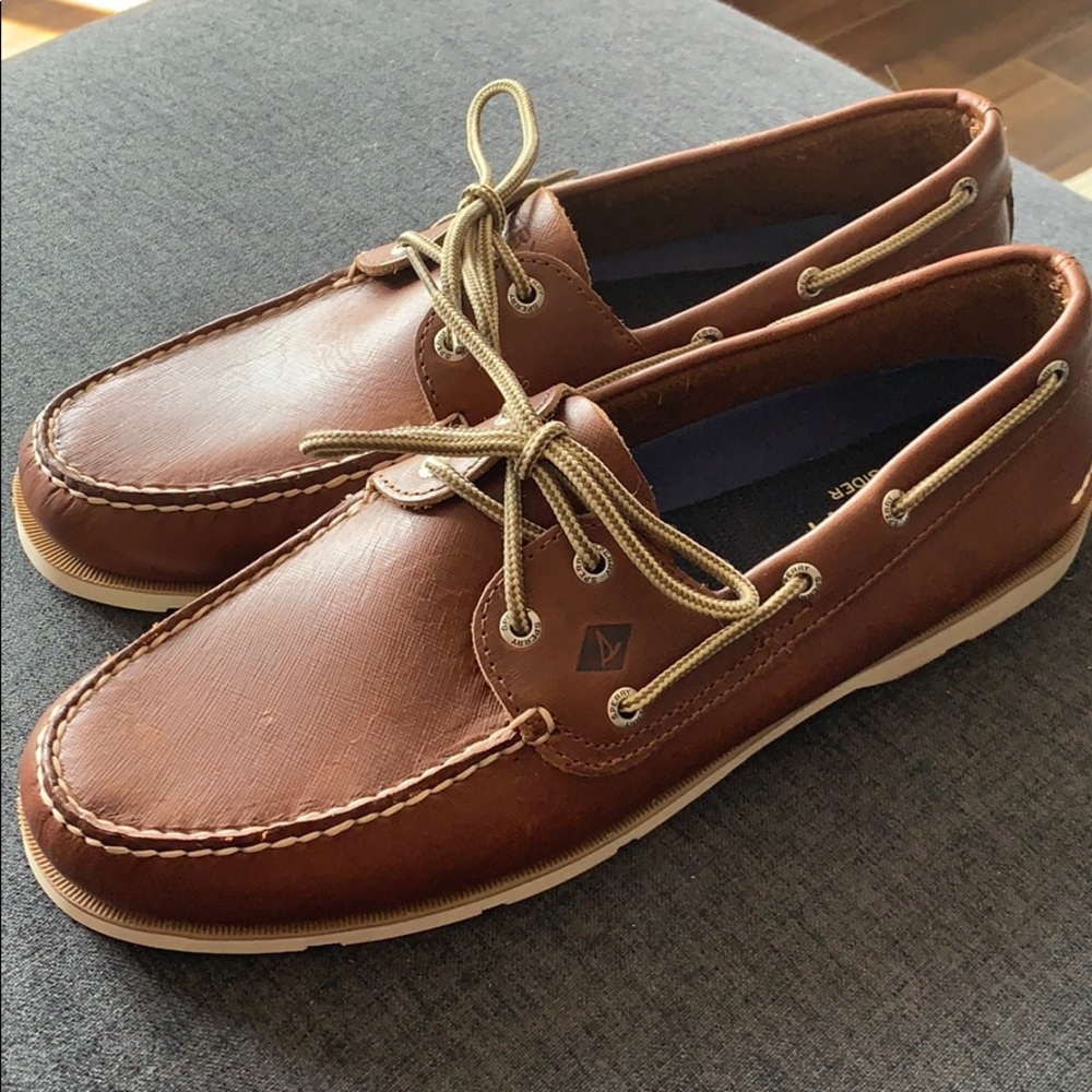 Sperry Top Slider- Dark Tan Leather - Picture 2 of 5